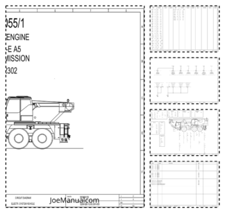 Liebherr LTM 1055-1 Crane Electrical and Hydraulic Schematics Service Manual