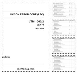 Liebherr LTM 1060-2 Crane LICCON Error Code LEC 2004