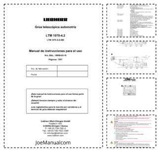 Liebherr LTM 1070 4.2 Crane Operators Manual ES