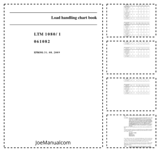 Liebherr LTM 1080-1 Crane Load Chart Manual SN 61082