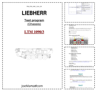 Liebherr LTM 1090-3 Crane Test Program Chassis Operators Manual