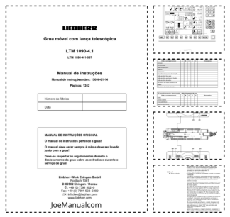 Liebherr LTM 1090-4.1 Crane Operators Manual PT v15006-01-14