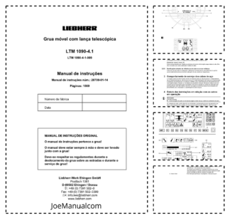 Liebherr LTM 1090-4.1 Crane Operators Manual PT v20700-01-14