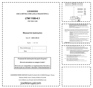 Liebherr LTM 1100-4.1 Crane Operators Manual PT