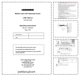 Liebherr LTM 1100-5.2 Crane Operators Manual
