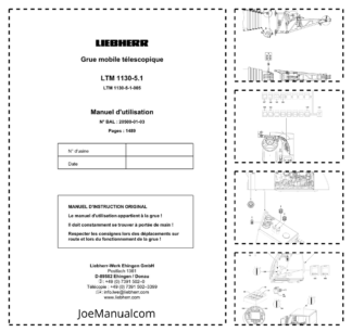 Liebherr LTM 1130 5.1 Crane Operators Manual FR