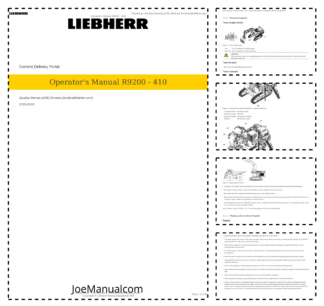 Liebherr R9200 410 Excavator Operators Manual 2023
