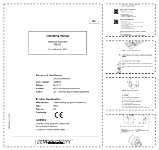 Liebherr R9200 410 Excavator Operators Manual SN 40001