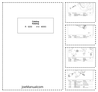 Liebherr R9200 410 Excavator Parts Catalog SN 40003