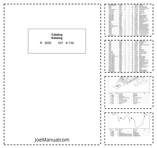 Liebherr R9250 437 Excavator Parts Catalog SN 41136