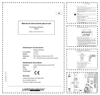 Liebherr R9350 411 Excavator Operators Manual SN 1001 ES