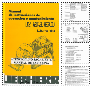 Liebherr R9350 Litronic 411 Excavator Operators Manual SN 1001 FR
