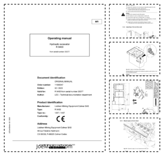Liebherr R9400 1257 1407 Excavator Operators Manual SN 26377
