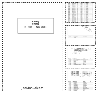 Liebherr R9400 1257 Excavator Parts Catalog SN 30294
