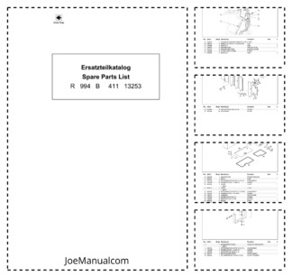 Liebherr R994 B 411 Excavator Parts Catalog SN 13253