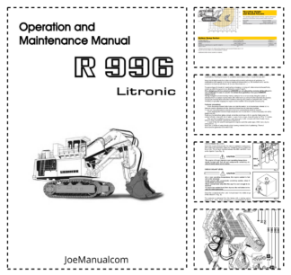 Liebherr R996 Litronic Excavator Operators Manual