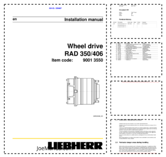 Liebherr RAD 350 406 Wheel Drive Installation Service Manual