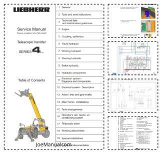 Liebherr Series 4 Litronic Telescopic Handler Service Manual