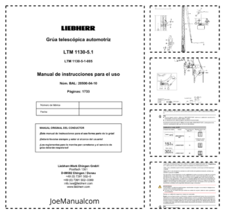 Liebherr TM 1130 5.1 Crane Operators Manual ES
