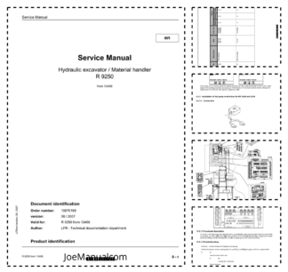Lieherr R9250 Excavator Service Manual SN 13466