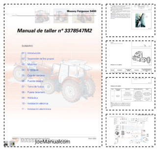 Massey Ferguson 5400 Tractor Service Manual SN 3378547M2 ES