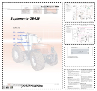 Massey Ferguson GBA25 Transmission Gearbox Service Manual ES