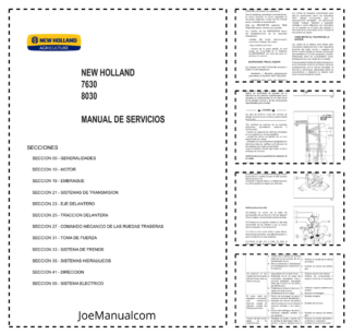 New Holland 7630 8030 Tractor Service Manual ES