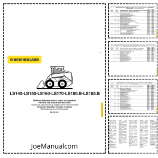 New Holland LS140 150 160 170 180B 185B Skidsteer Flat Time Rate Manual and Fault Code