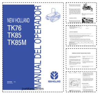 New Holland TK76 TK85 TK85M Crawler Tractor Operators Manual ES