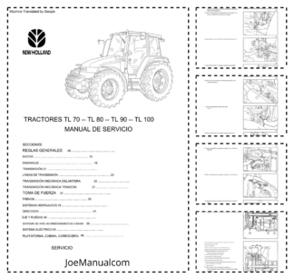 New Holland TL 70 80 90 100 Tractor Service Manual ES