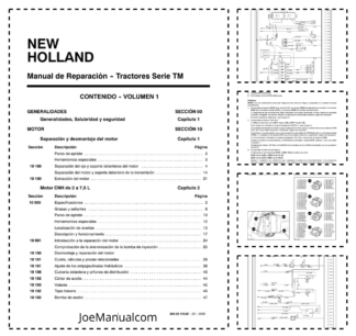 New Holland TM Serie Tractor Repair Manual ES