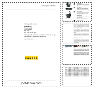 PONSSE Mammoth 8W Forwarder Operators and Service Manual PT
