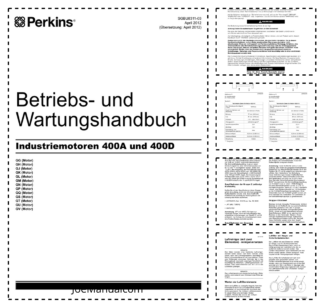 Perkins 400A 400D Engines Operation and Maintenance Manual DE