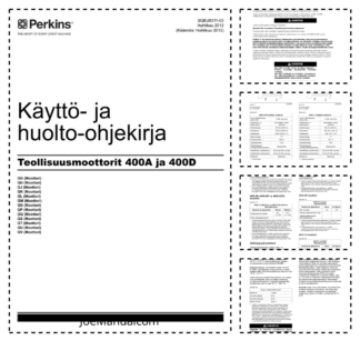 Perkins 400A 400D Engines Operation and Maintenance Manual FI