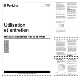 Perkins 400A 400D Engines Operation and Maintenance Manual FR