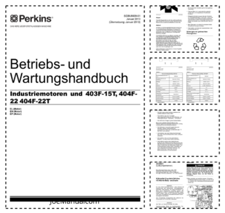 Perkins 403F-15T 404F-22 404F-22T Engines Operation and Maintenance Manual DE