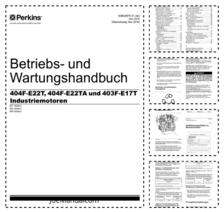 Perkins 404F-E22T 404F-E22TA 403-E17T Engines Operation and Maintenance Manual DE