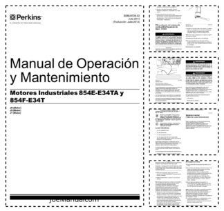 Perkins 854E-E34TA 854-E34T Engines Operation and Maintenance Manual ES