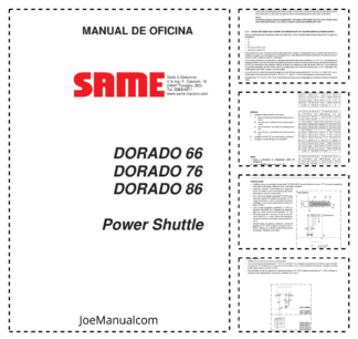 SAME Dorado 66 76 86 Power Shittle Tractor Service Manual PT