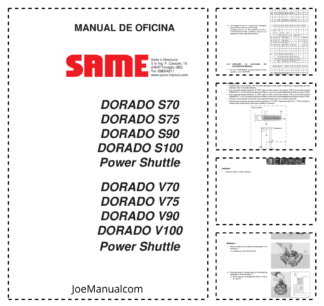 SAME Dorado S70 S75 S90 S100 V70 V75 V90 V100 Power Shuttle Tractor Service Manual PT