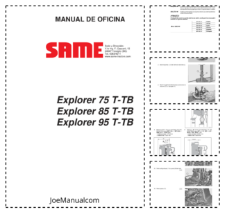 SAME Explorer 75 85 95 T-TB Tractor Service Manual PT