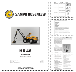 Sampo Rosenlew HR46 Harvester Operators Manual