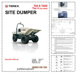 TEREX TA6 TA6S Tier 4 56kW Dumper Operators Manual 2017