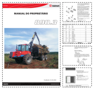 Valmet 840 860 890 Serie 3 Forwarder Service Manual SN 311174 3111243 310250 PT