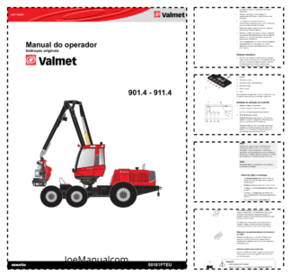 Valmet 901.4 911.4 Harvester Operators Manual SN 411002 and UP PT