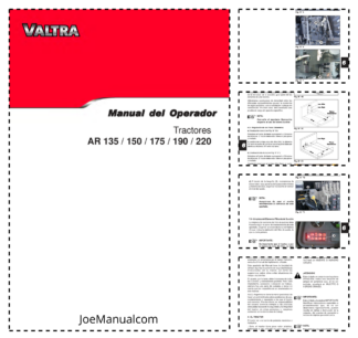 Valtra AR 135 150 175 190 220 Tractor Operators Manual ES