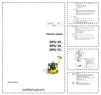 Wacke Neuson DPU 27 30 37 Vibratory Plate Operators Manual v005 CZ