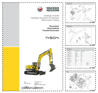 Wacker Neuson 14504 Excavator Parts Catalog SN AJ03132 WNCE1101APAL00160 and UP v4.4 IT ES EN