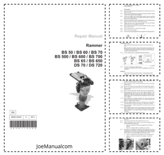Wacker Neuson BS 50 60 70 500 600 700 65 650 70 720 Rammer Repair Manual v11