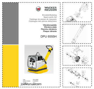 Wacker Neuson DPU 6555H Vibratory Plate Parts Catalog v104 DE EN ES FR